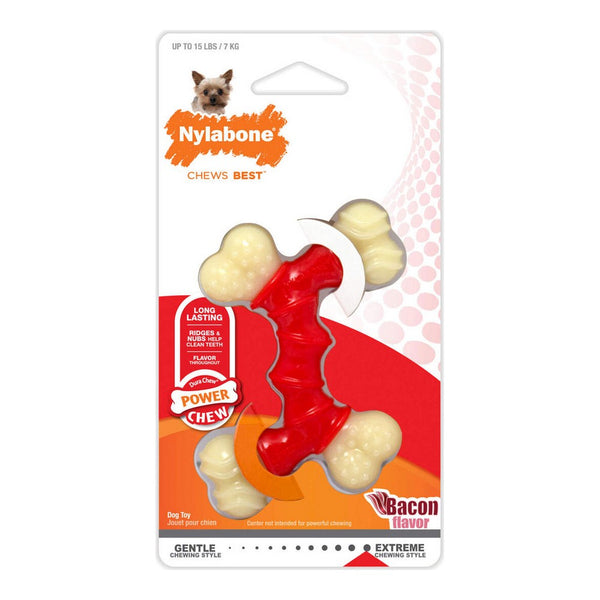 Teether per cani Nylabone Extreme Chew Doppia Bacon Taglia M Nylon Termoplastico