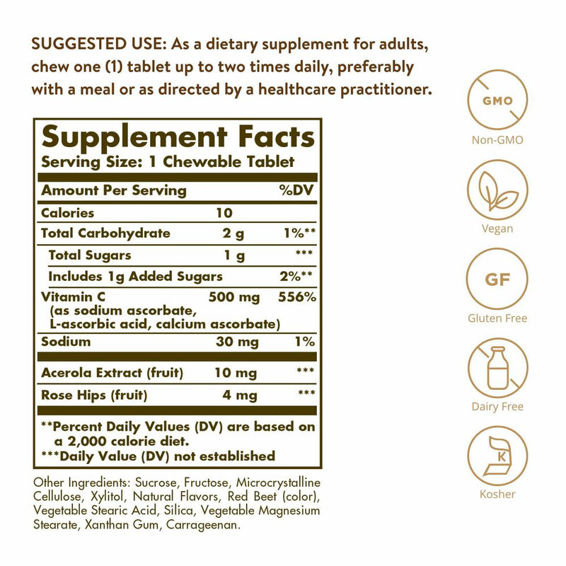 Vitamina C Solgar 500 mg