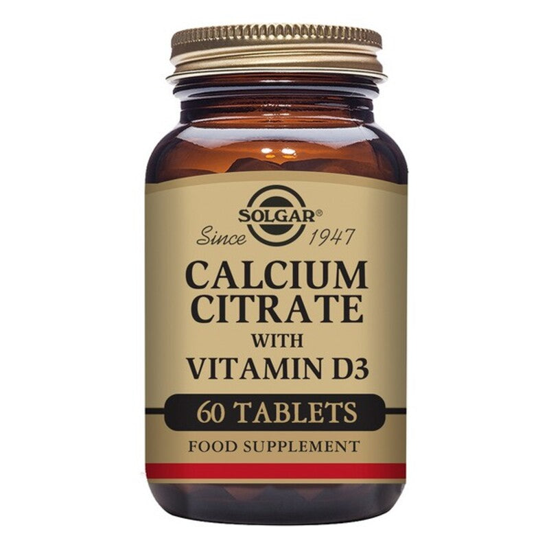 Citrate de calcium avec de la vitamine D3 solgar 1000 mg