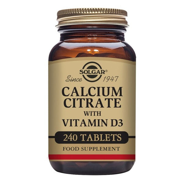 Citrate de calcium avec de la vitamine D3 solgar 1000 mg