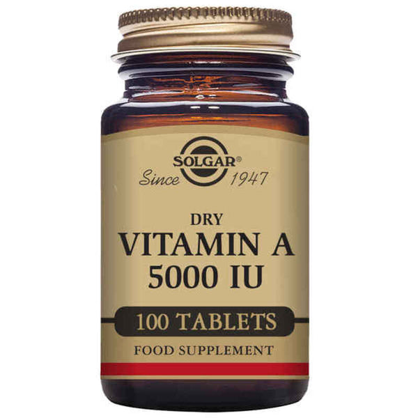 Vitamine A séchée (Palmitate) Solgar 5000 UI (100 comprimés)