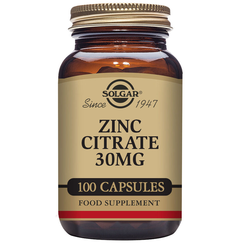 Zinc citrate solgar 30 mg