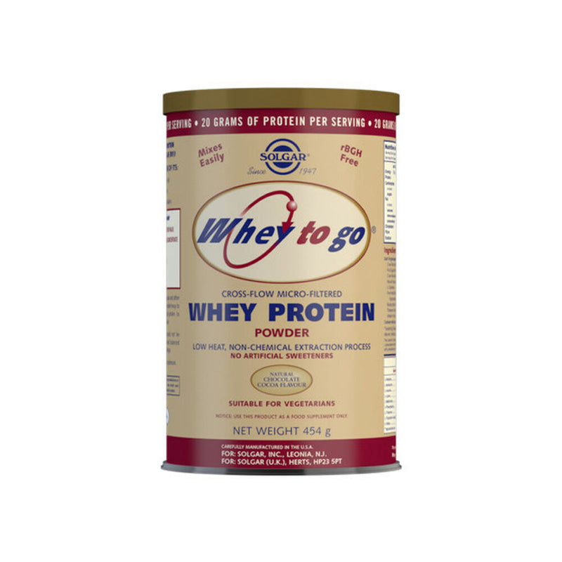 Whey To Go Proteina del siero in polvere Solgar 3672 Cioccolato 454 g