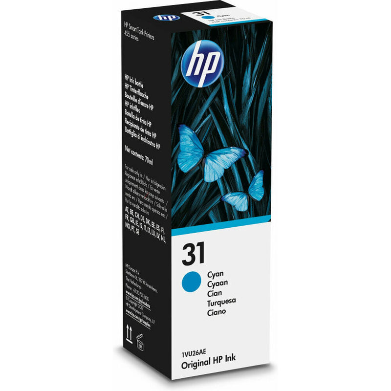 Nachfülltinte für Kartuschen HP 31 Cyan