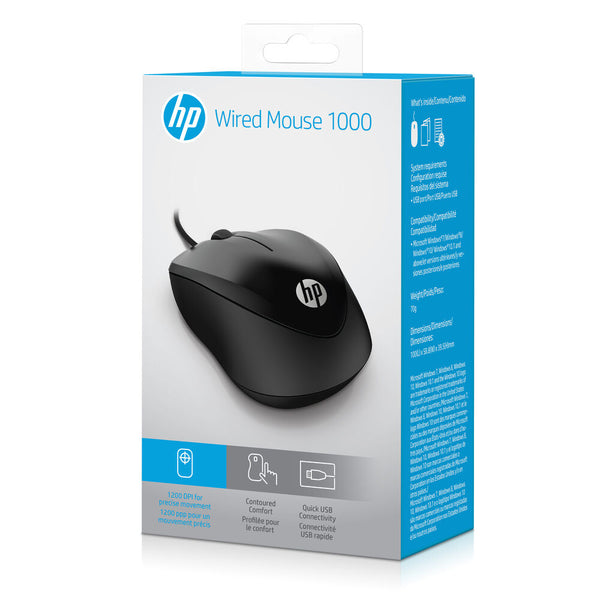 Mouse con Cavo e Sensore Ottico HP 1000