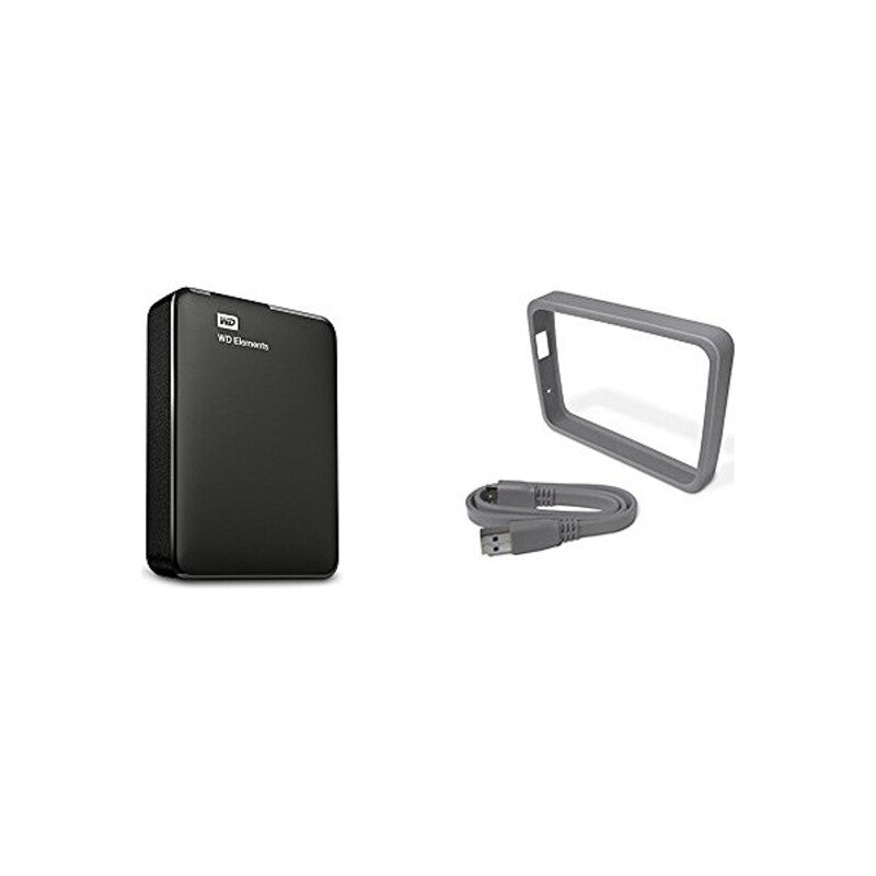 Disque dur externe occidental numérique wd éléments 4 tb hdd usb 3.0 noir