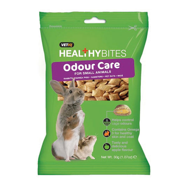 Snacks Mark & Chappell Bites Odour Care Animali piccoli (30 g)