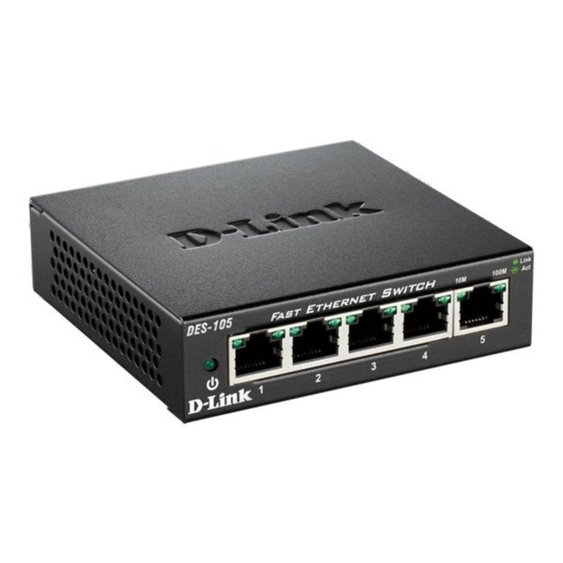 D-Link DES-105 LAN Black Table Router