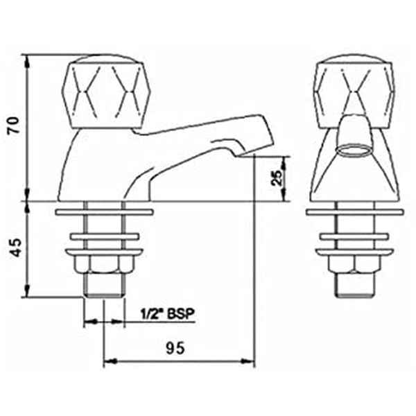 Rubinetto VB Cont 04 Lavabo (2 uds) (Ricondizionati D)