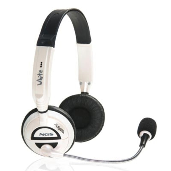 Auriculares con Micrófono NGS MSXProWhite Blanco (3.5 mm)