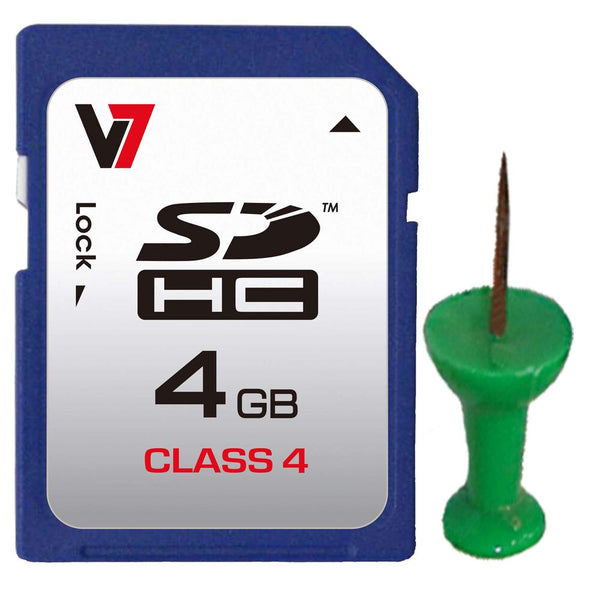 Scheda Di Memoria Micro SD con Adattatore V7 VASDH4GCL4R-2E