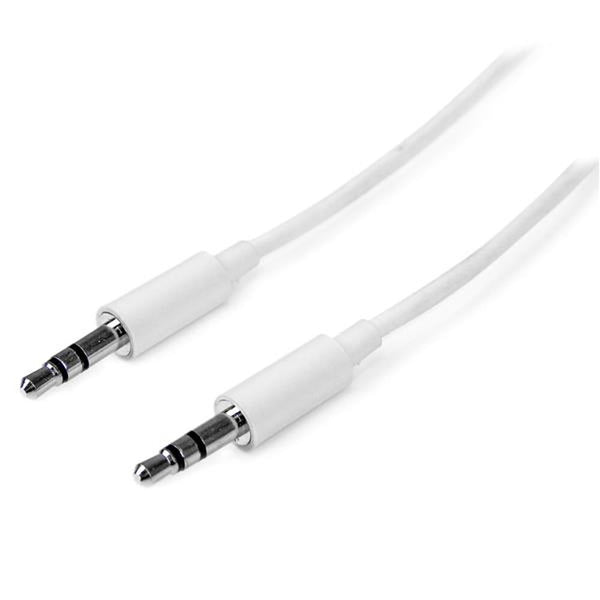 Câble audio jack (3,5 mm) startech mu3mmmswh 3 m blanc