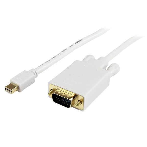 Mini DisplayPort -Adapter mit VGA startEch MDP2VGAMM6w (1,8 m) Weiß