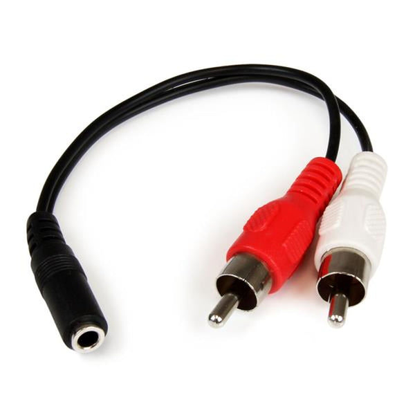 Câble audio jack (3,5 mm) avec 2 RCA StartEch MufMCA noir 0,15 m