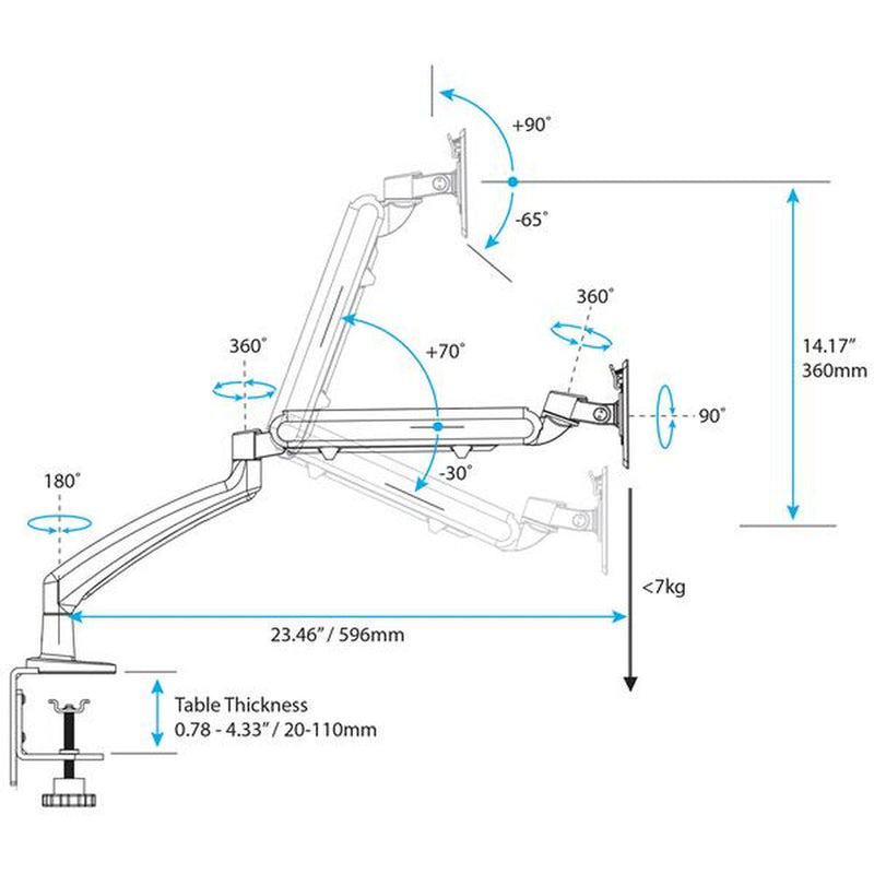 Supporto da Tavolo per Schermo Startech ARMSLIM