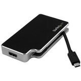 Adaptateur USB C avec VGA / HDMI / DVI StARTECH CDPVGDVHDB Argento