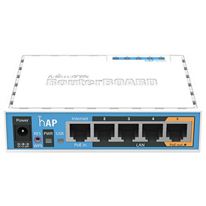 Punto de acceso Mikrotik RB951UI-2nd AP HAP 802.11b/g/n 2x2 5xlan