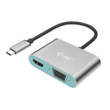 Adaptateur USB C avec VGA / HDMI I-TEC C31VGAHDMADA 4K Ultra HD 0,15 M