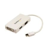 Mini DisplayPort -Adapter mit VGA/DVI/HDMI StartEch MDP2VGDVHDW Weiß