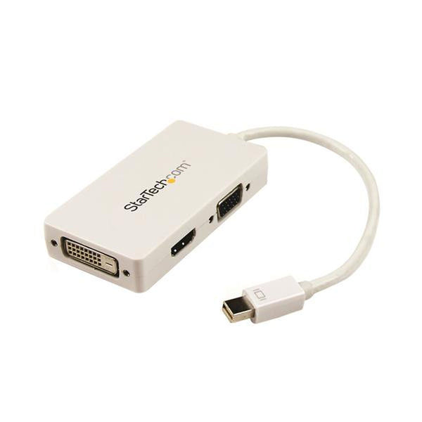 Mini DisplayPort -Adapter mit VGA/DVI/HDMI StartEch MDP2VGDVHDW Weiß