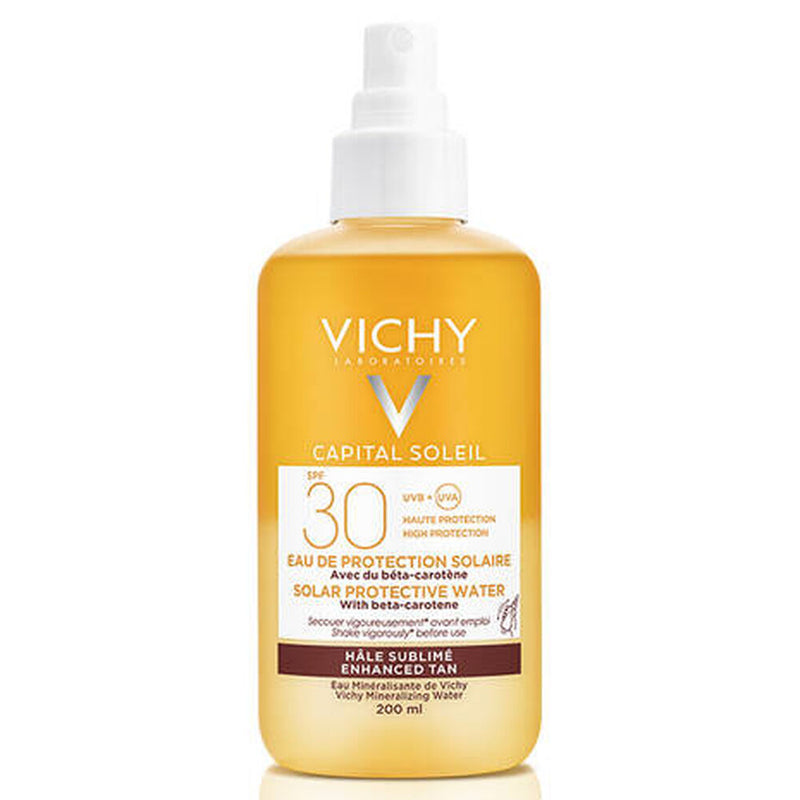 Spray solare per il corpo Eau de Protection Solaire Enhanced Tan Vichy SPF 30 (200 ml)