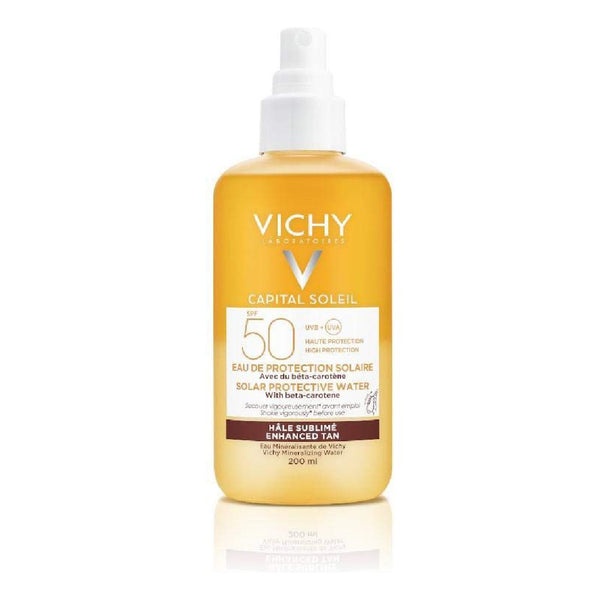 Sun Block Capital Soleil mejorado Tan Vichy SPF 50 (200 ml)