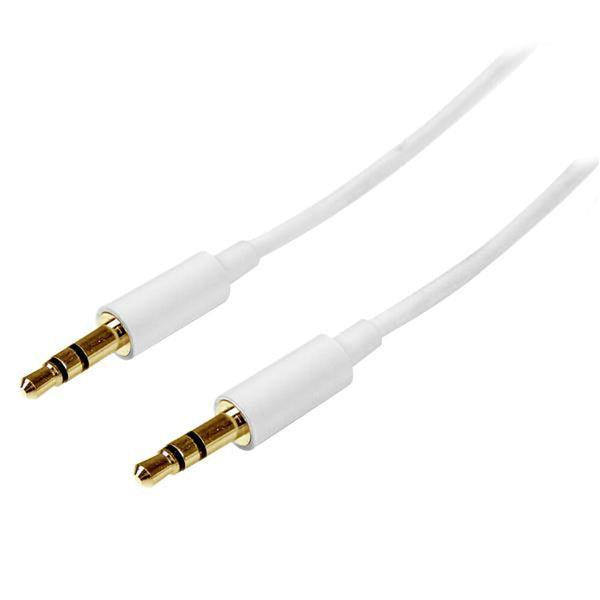 Câble audio jack (3,5 mm) startech mu2mmmswh (2 m) blanc