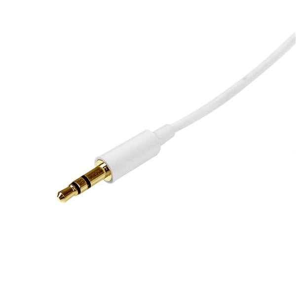 Câble audio jack (3,5 mm) startech mu2mmmswh (2 m) blanc