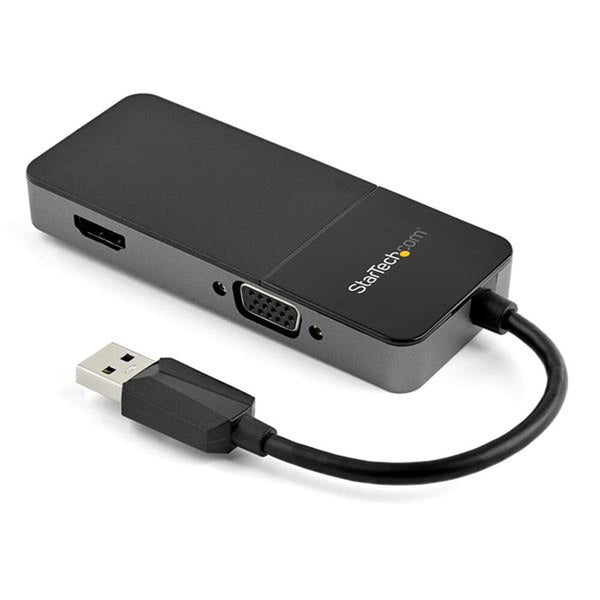 Adattatore USB con VGA/HDMI Startech USB32HDVGA           4K Ultra HD Nero