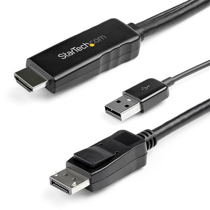 Puerto con HDMI/VGA Startech HD2DPMM2M (2 m) Adaptador VGA negro