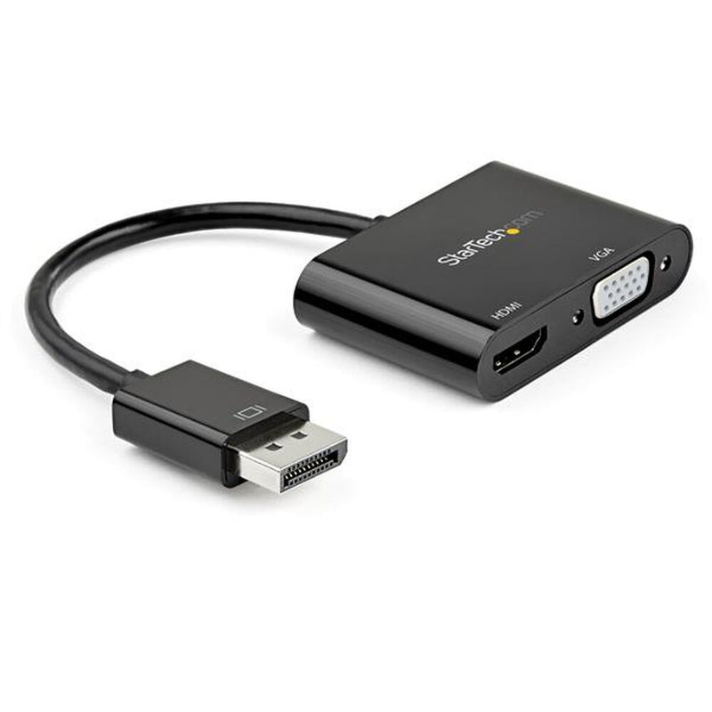 Puerto con HDMI/VGA Startech DP2VGAHD20 4K Ultra HD Black Adapter