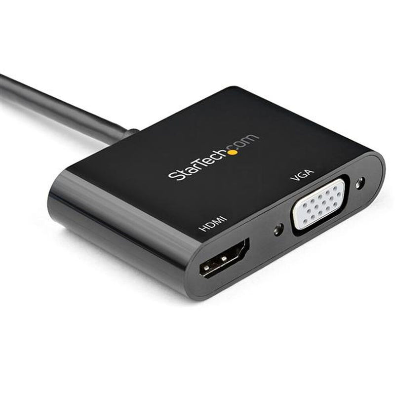 Puerto con HDMI/VGA Startech DP2VGAHD20 4K Ultra HD Black Adapter