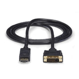 Adaptador de DisplayPort a DVI Startech DP2DVI2MM6 (1.8 m) Negro 1.8 m