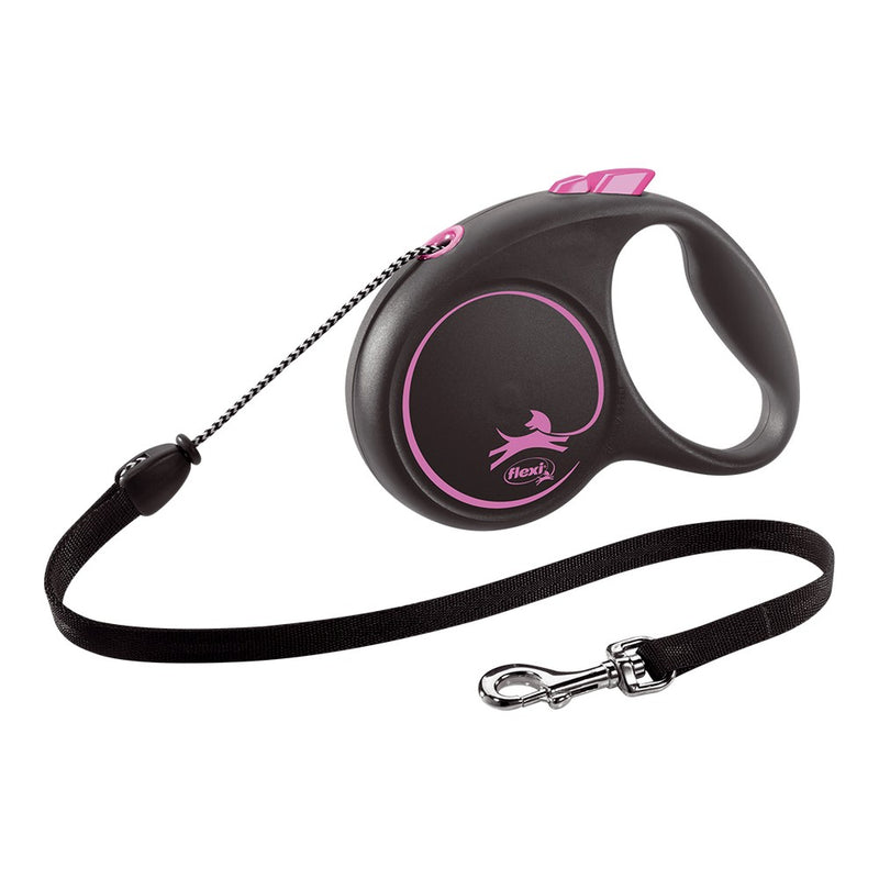 Guinzaglio per Cani Flexi BLACK DESIGN 5 m Rosa Taglia M