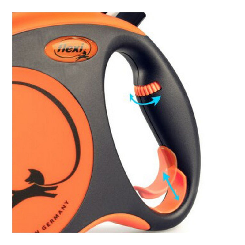 Guinzaglio per Cani Flexi XTREME 5 m Arancio Taglia M