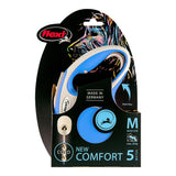 Guinzaglio per Cani Flexi NEW COMFORT 5m Azzurro Taglia M