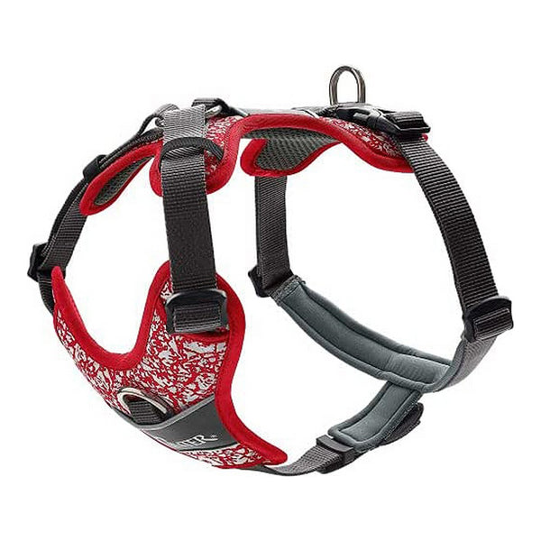 Imbracatura per Cani Hunter Divo Rosso Grigio Riflettente Taglia S/M (52-68 cm)