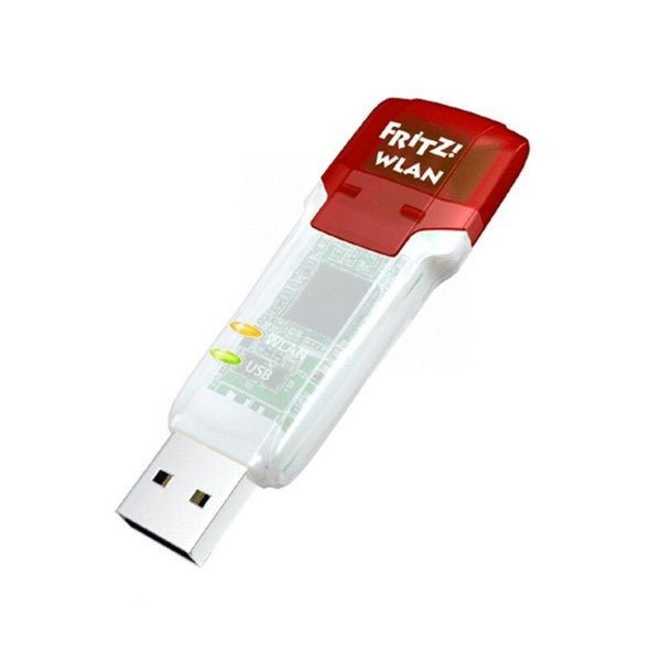 Scheda di Rete Wi-Fi Fritz! AC860 5 GHz 866 Mbps USB Trasparente Rosso