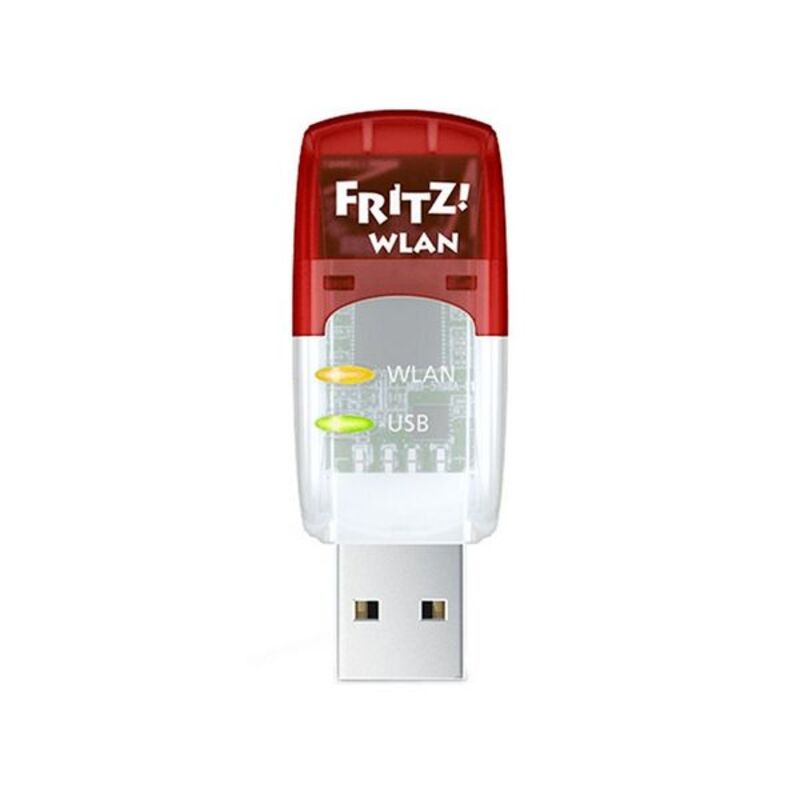 Punto d'Accesso Fritz! AC430 5 GHz 433 Mbps USB Trasparente Rosso Bianco