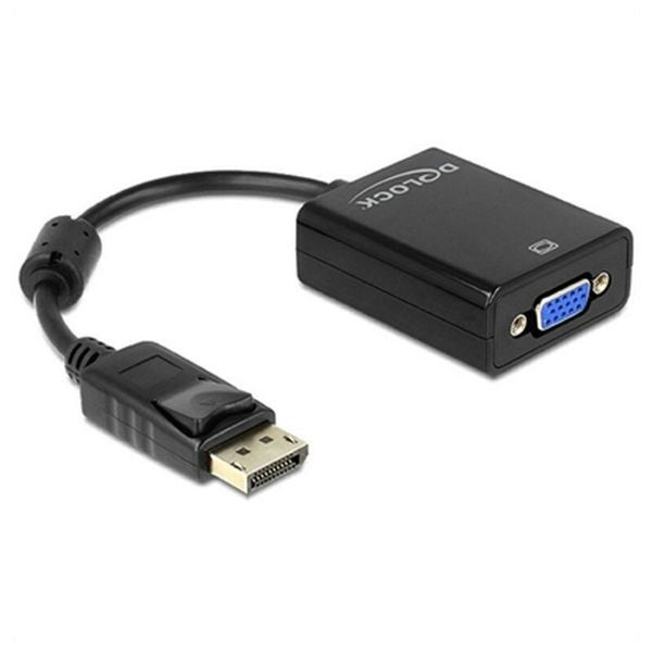 Adaptador de displayport con VGA Delock 61848 Negro