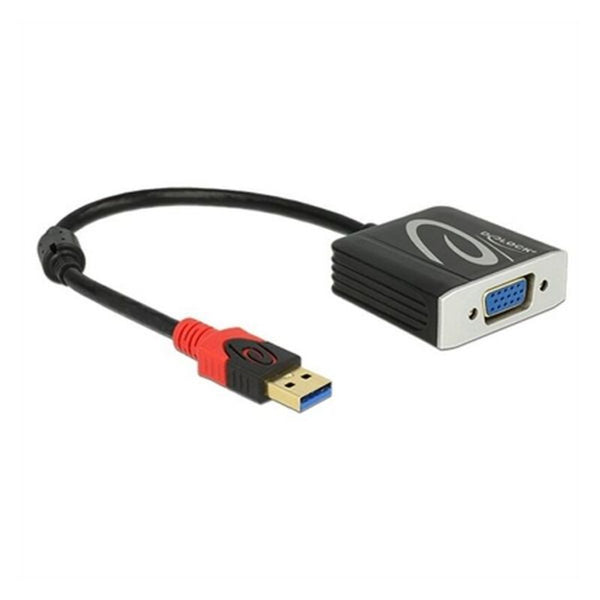 Adaptador USB 3.0 con VGA Delock 62738 20 cm Negro