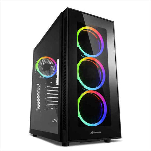 Semiterer Case ATX Sharkoon TG5 RGB Siltnc PCGH Edition