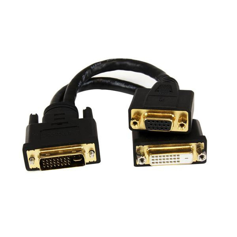 DVI-I à DVI-D et VGA startech DVI92030202l noir 0,2 m