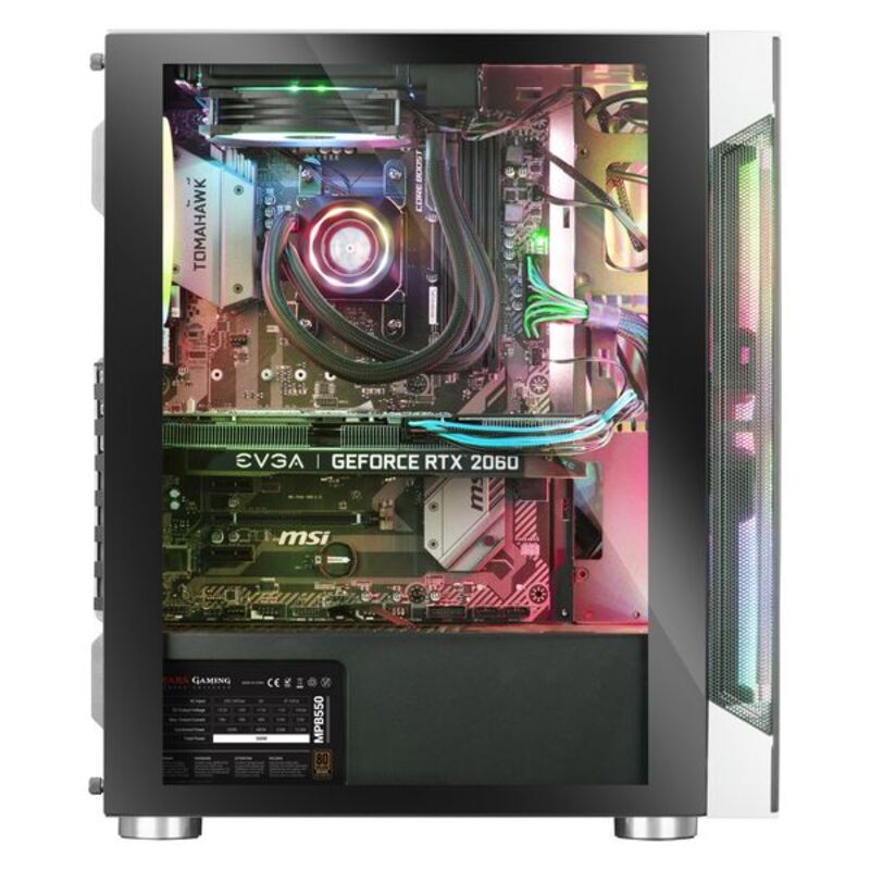 ATX Semi-Tower Rechner Mars Gaming MC9W LED RGB Weiß