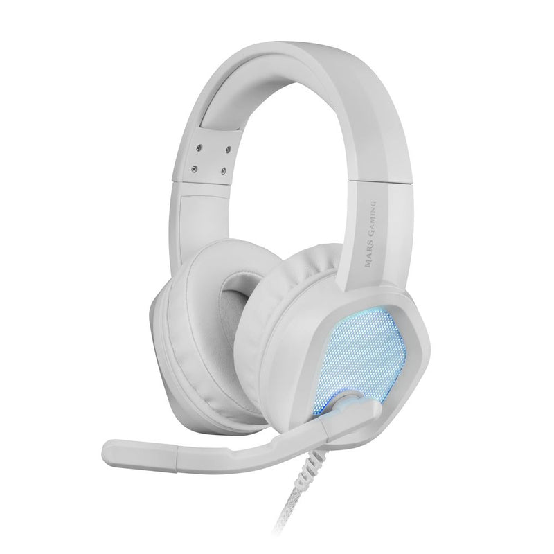 Auricular con Micrófono Gaming Mars Gaming ‎MH320W LED RGB Estéreo Gris