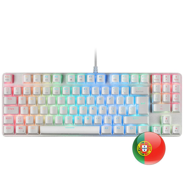 Teclado Mars Gaming MKREVOPROWBPT Blanco LED RGB