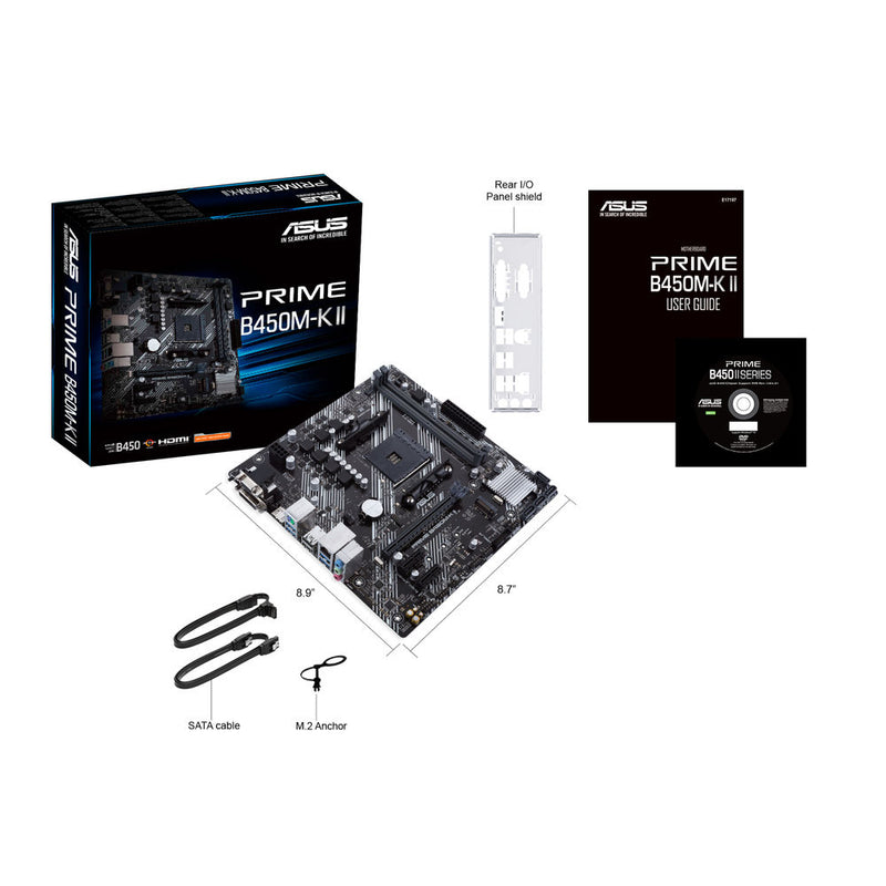 ASUS Prime B450M-K II Matx AM4 Carte mère