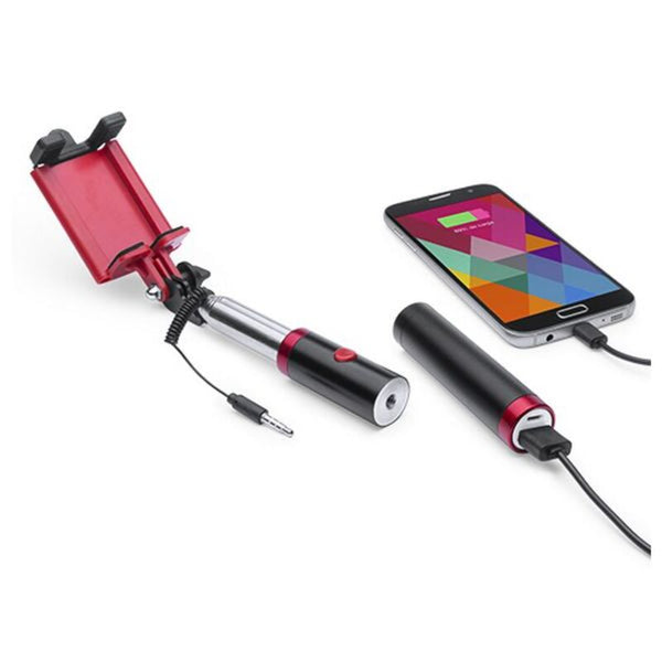 Selfie stick con Power Bank 145200 2200 mAh