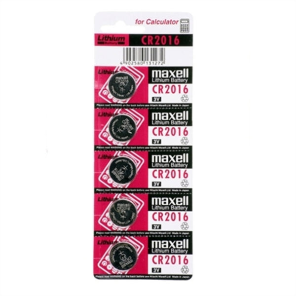 Lithium -Knopf -Batterien Maxell CR2016 3V (5 PCs)