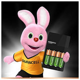 Ladegerät + wiederaufladbare Batterien Duracell CEF14 2 x AA + 2 x AAA HR06/HR03 1300 MAH (renoviert d)